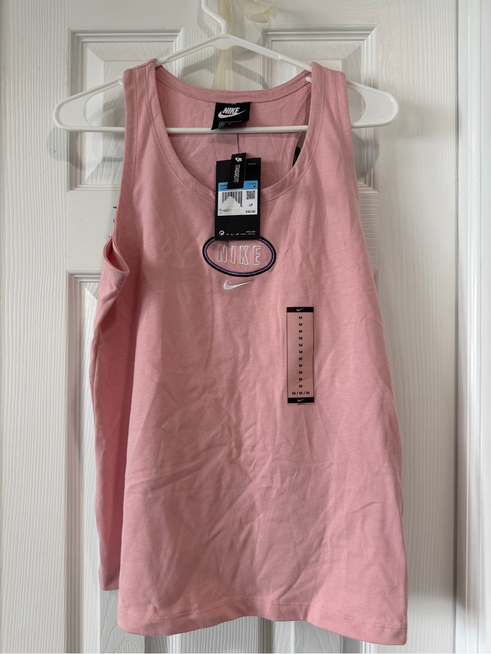 Nike Pink Logo Tank Top — Women’s Sleeveless Athletic Tee